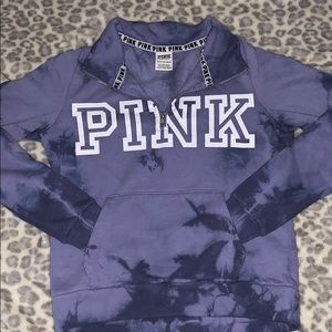 Pink quarter zip sweatshirt